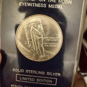 Limited Edition Moon Landing Sterling Silver Medal